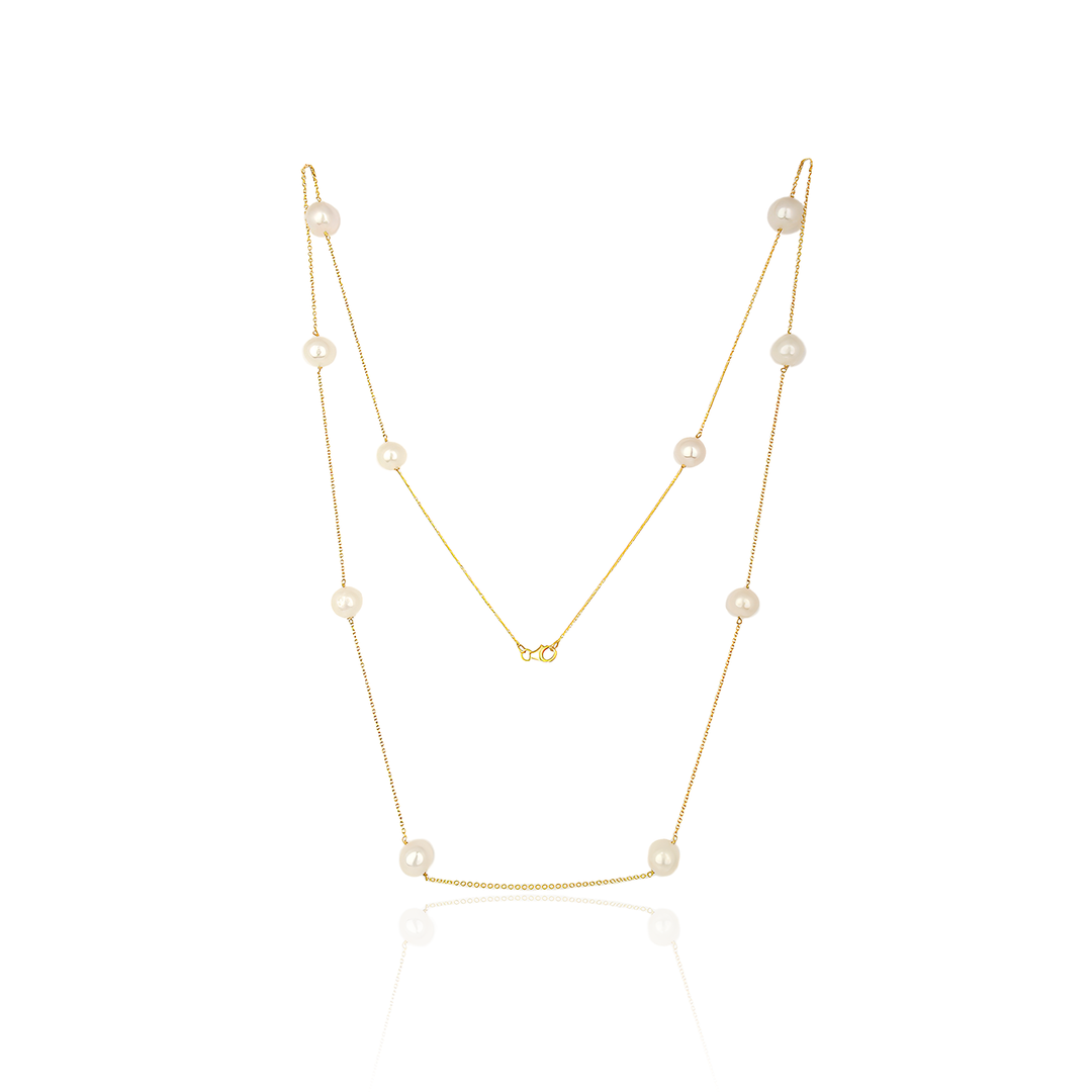 Pearl Titan Necklace Gold
