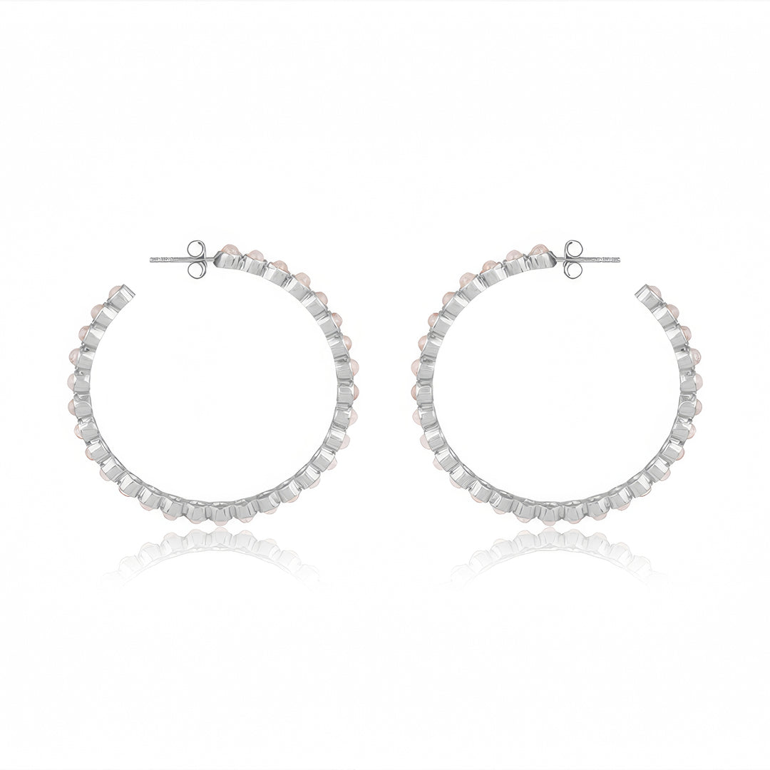 Moonstone Chrysta Earrings M-Silver