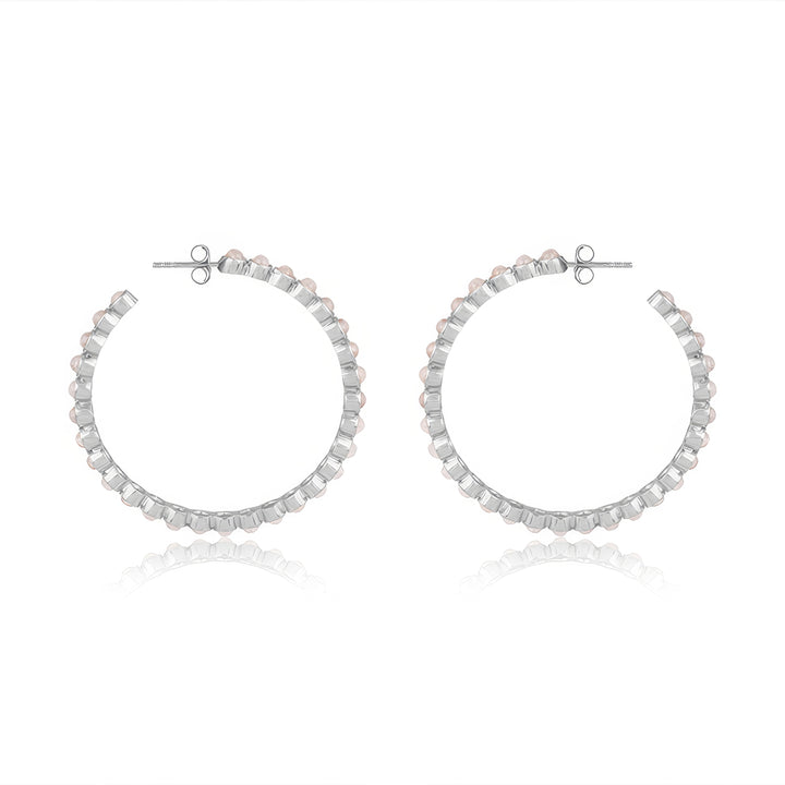 Moonstone Chrysta Earrings M-Silver