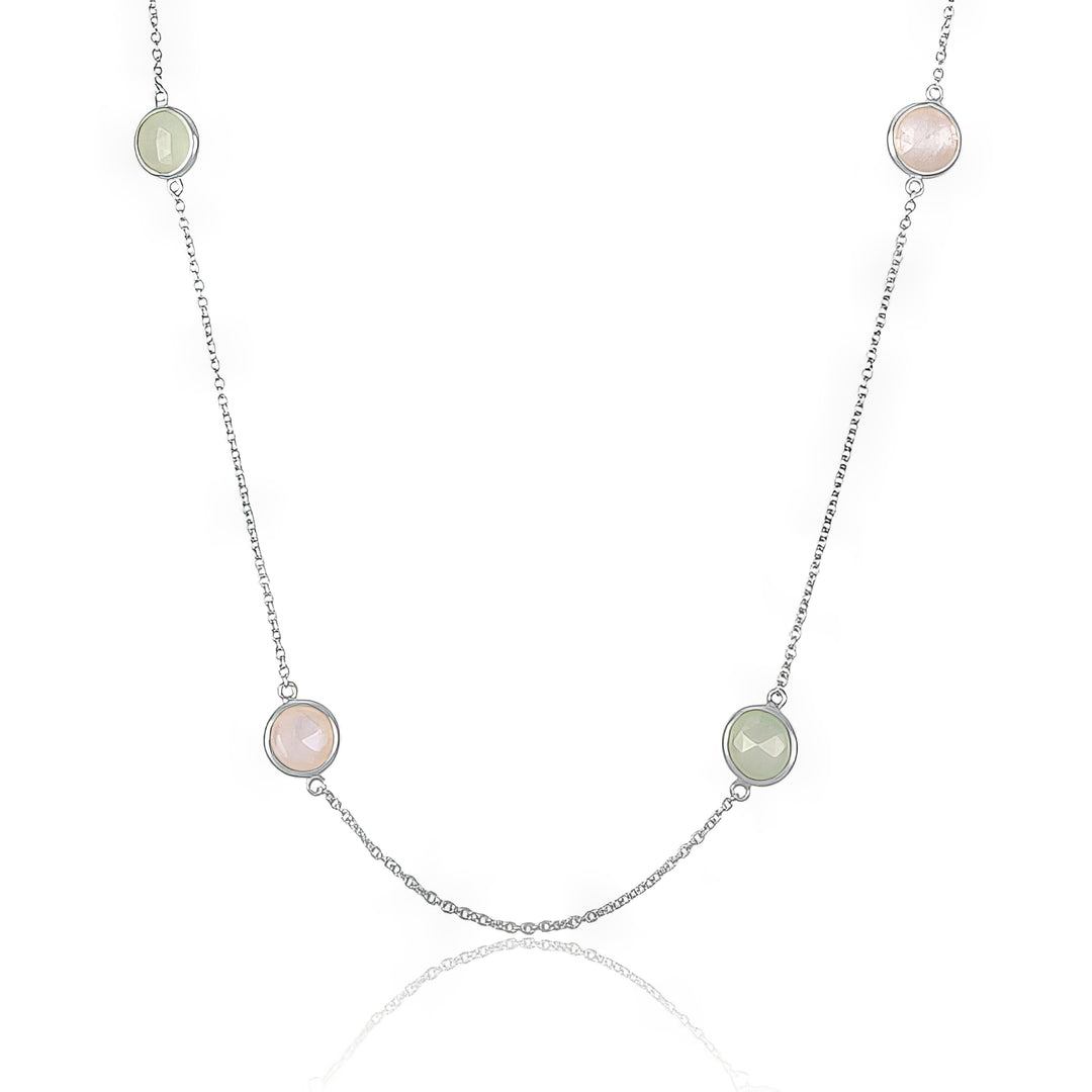 Moonstone Confeti Necklace Silver