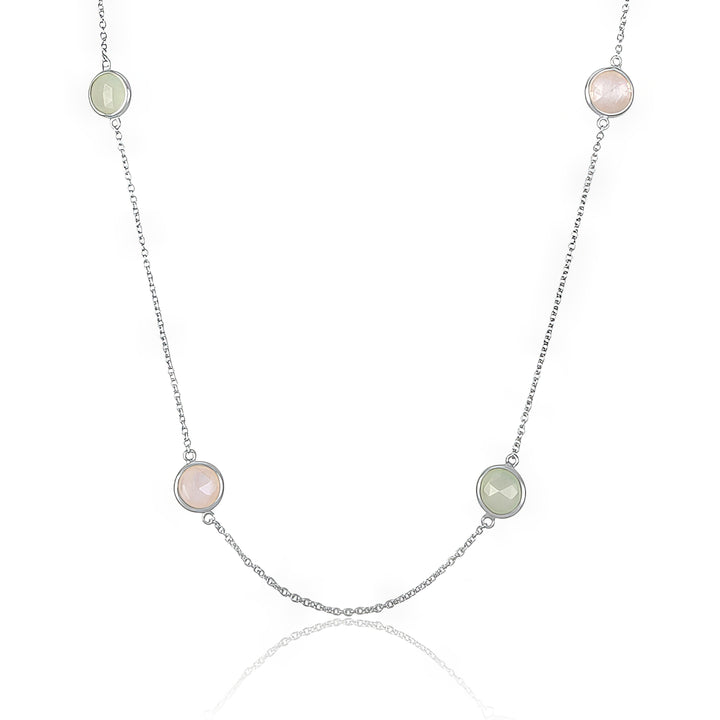 Moonstone Confeti Necklace Silver