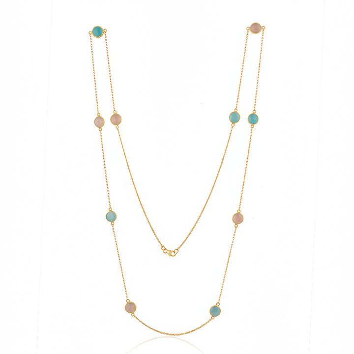 Aqua Rose Confeti Necklace