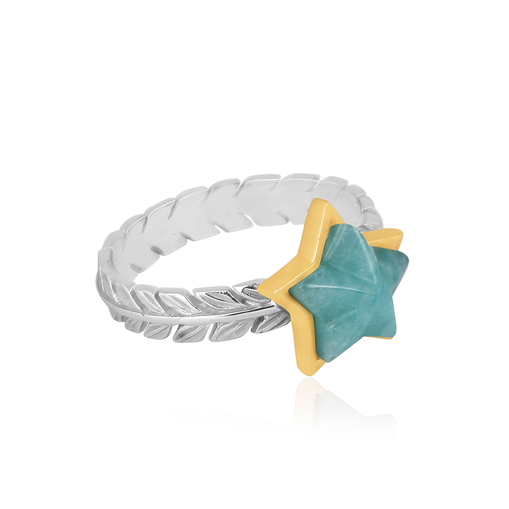 Amazonite Star Ring