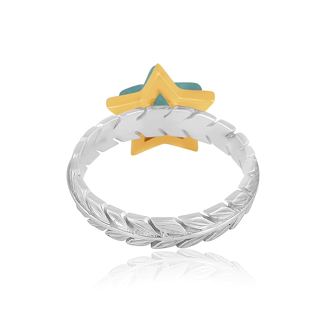 Amazonite Star Ring