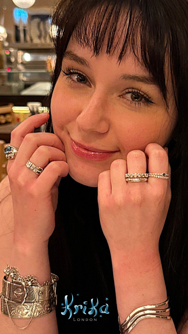 Zirconia Aria Ring in Solid Sterling Silver with Round Cut Cubic Zirconia