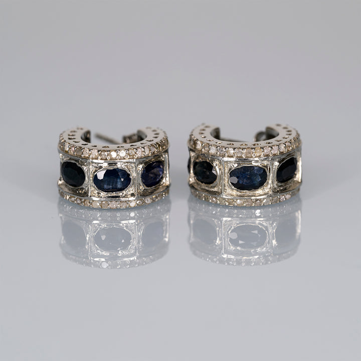 Blue Sapphire Chrysler Earrings