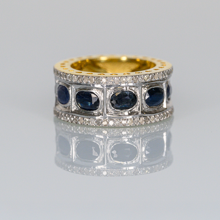 Blue Sapphire Chrysler Ring