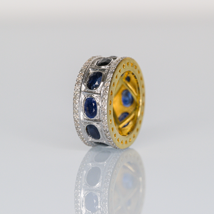 Blue Sapphire Chrysler Ring