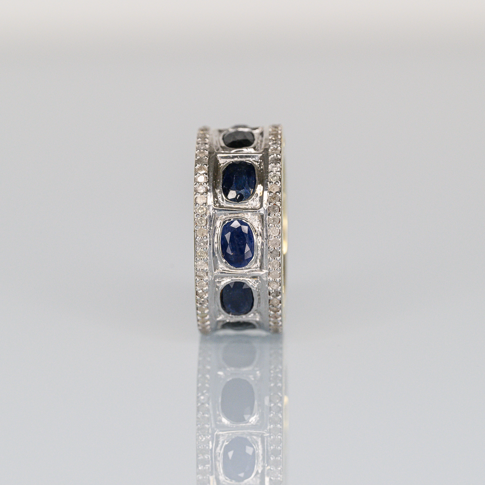 Blue Sapphire Chrysler Ring