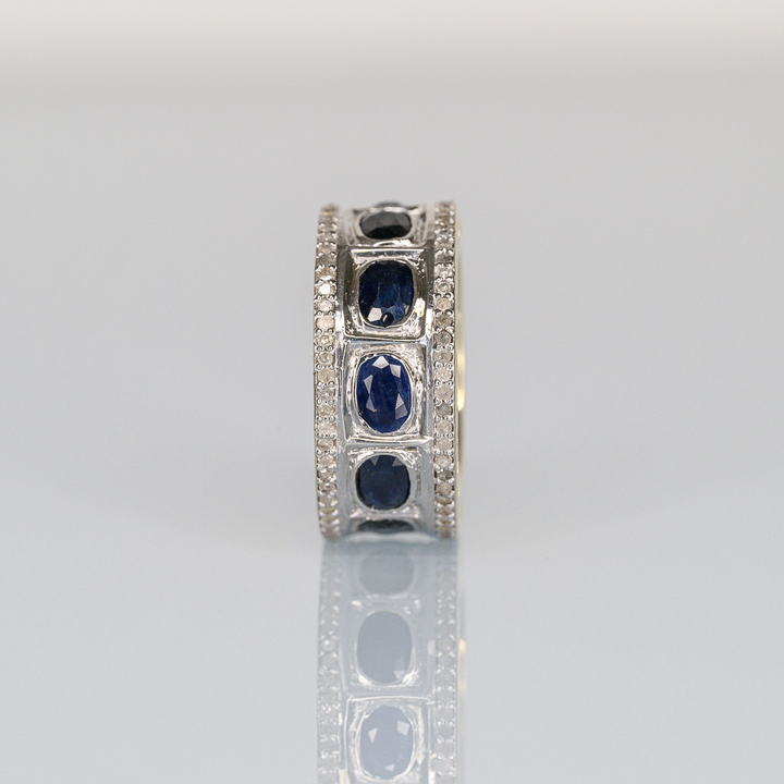 Blue Sapphire Chrysler Ring