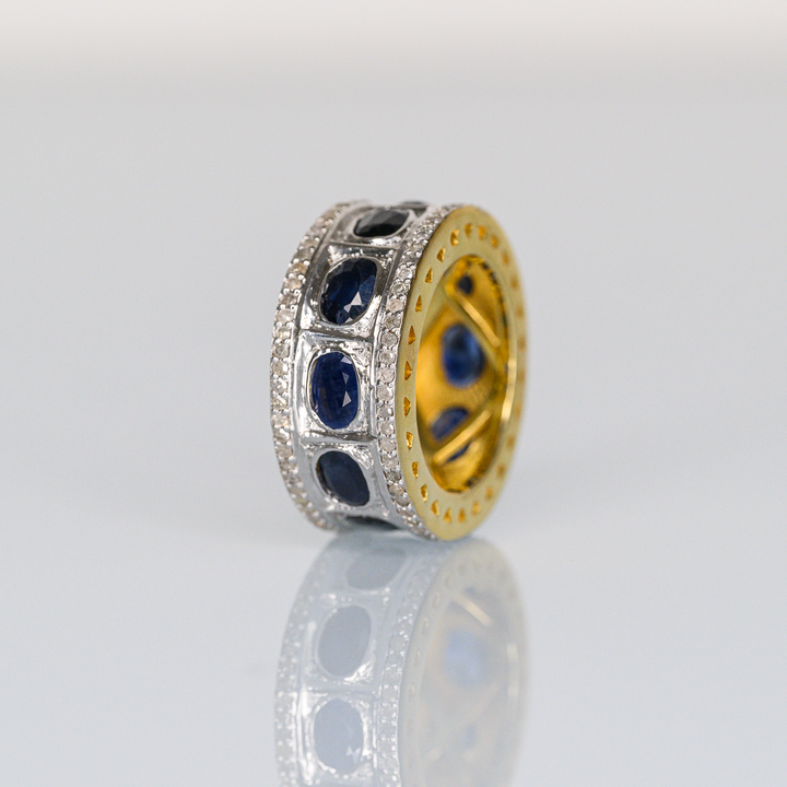 Blue Sapphire Chrysler Ring