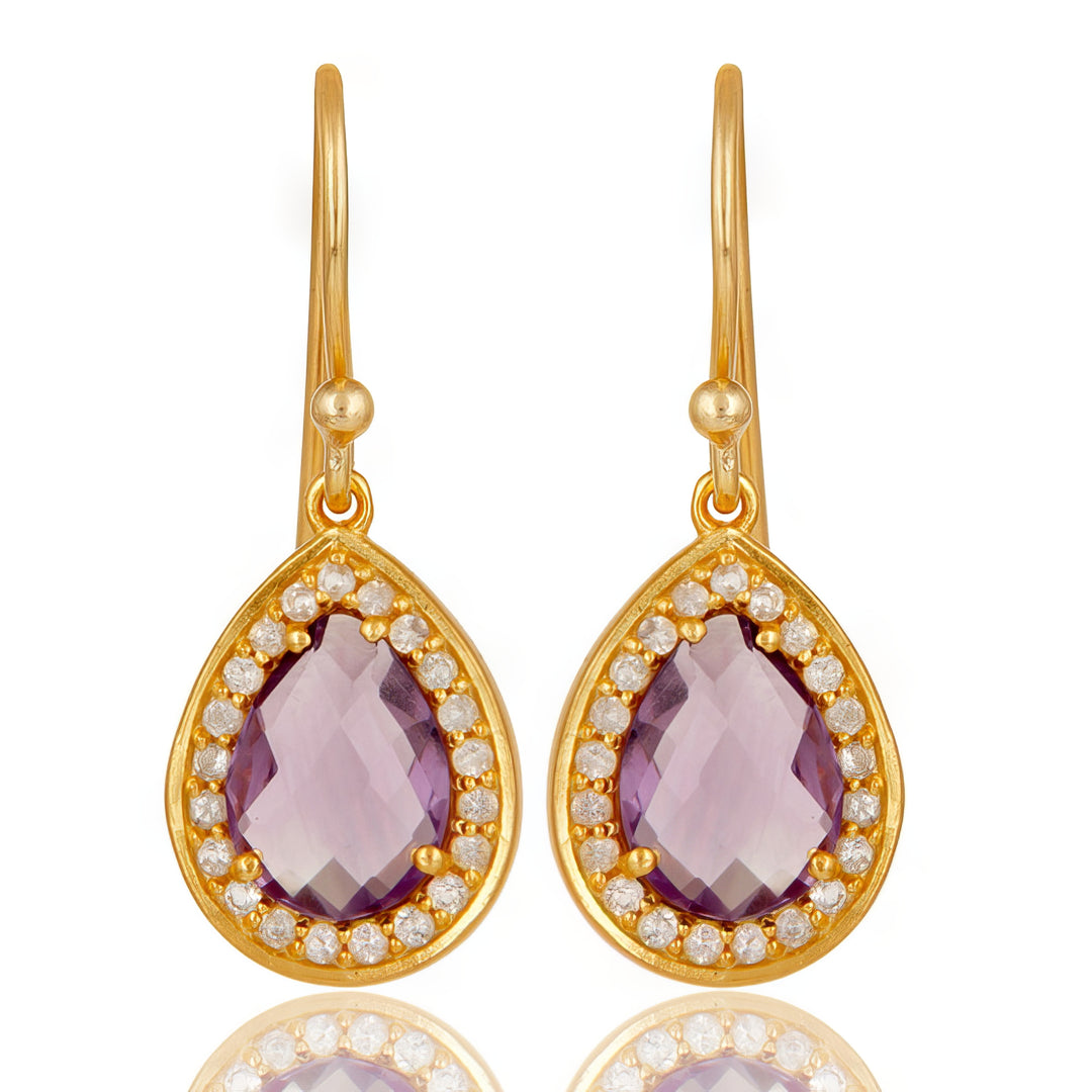 Amethyst Harlequin Earrings