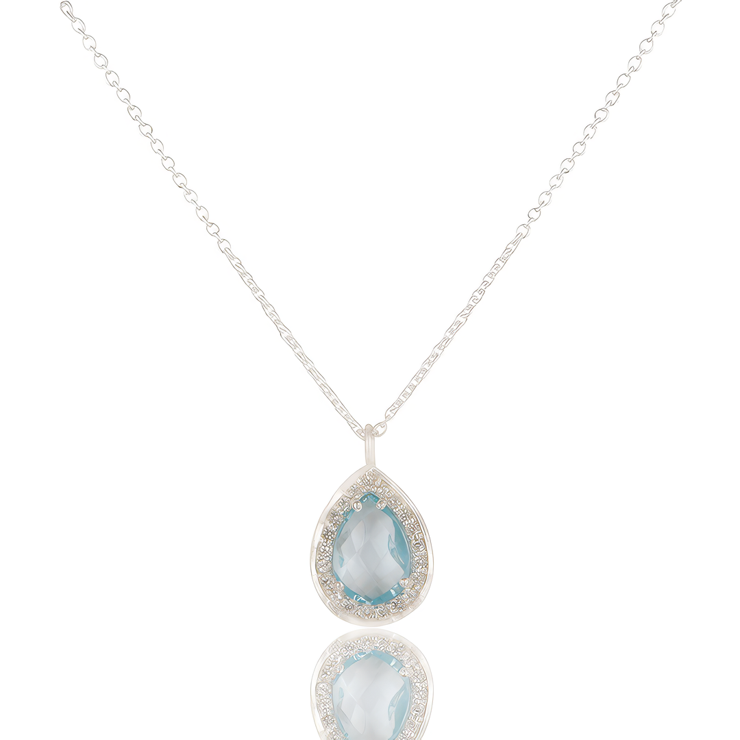 Blue Topaz Harlequin Necklace