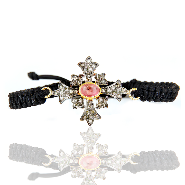 Diamond & Pink Tourmaline Knightsbridge Bracelet