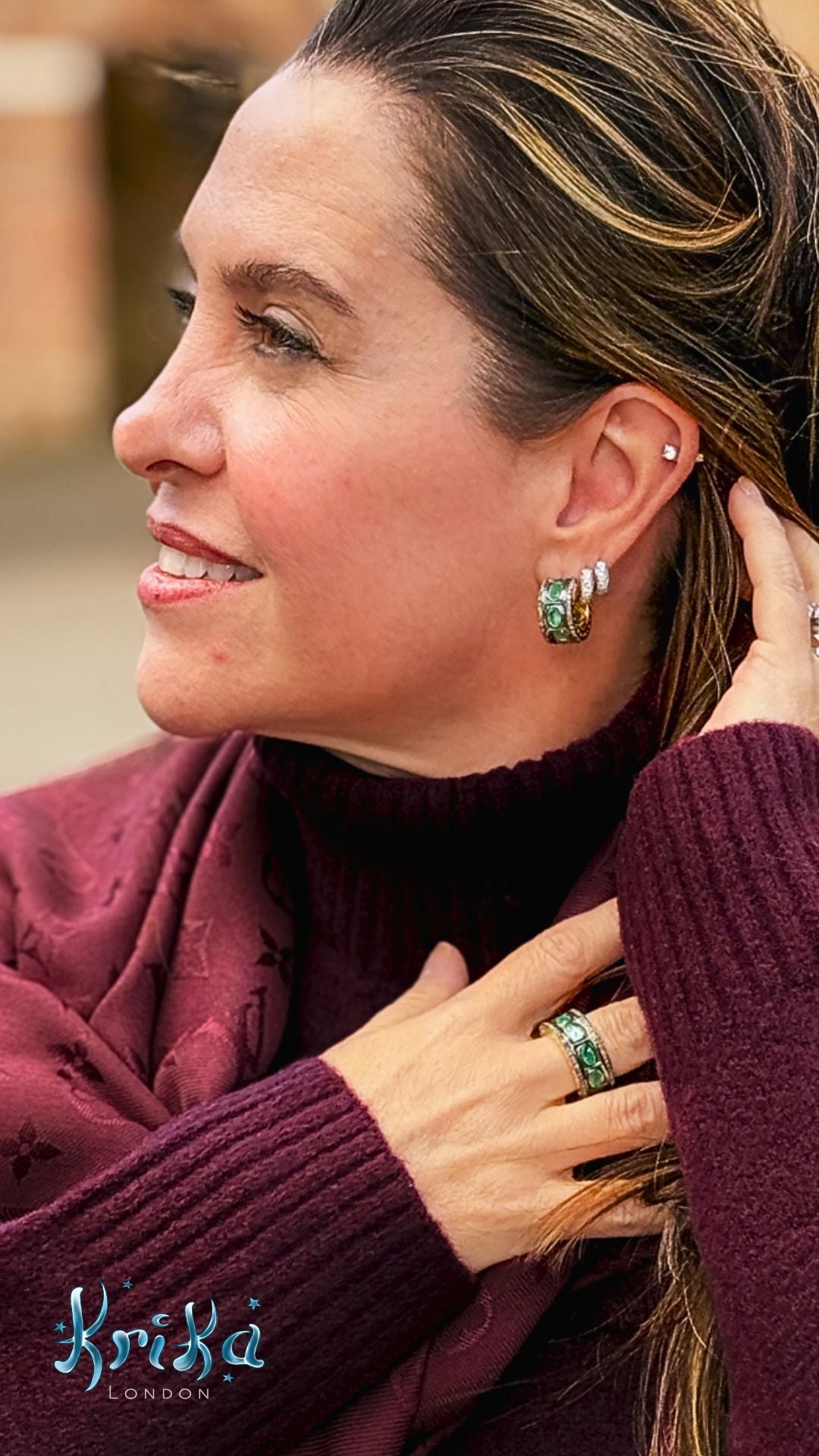 Emerald Chrysler Earrings