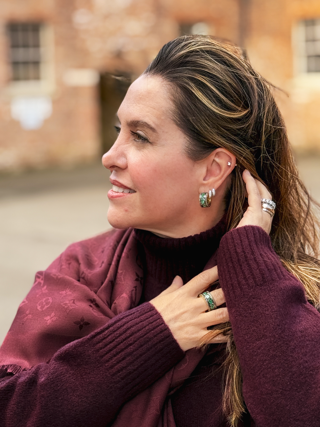 Emerald Chrysler Earrings