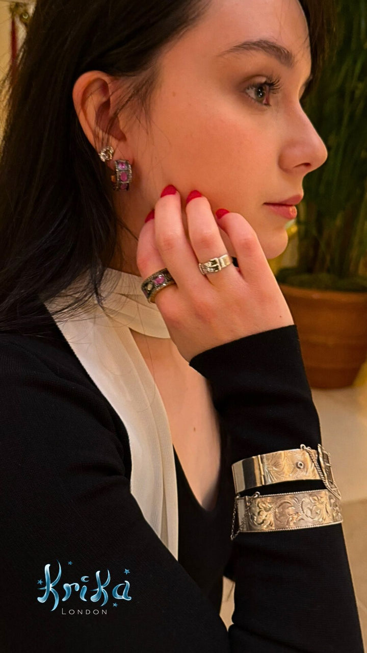 Pink Sapphire Chrysler Earrings