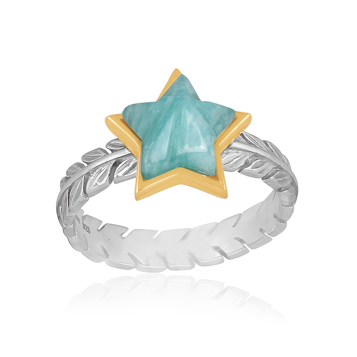 Amazonite Star Ring