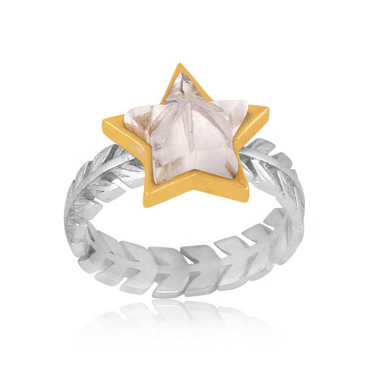 Crystal Quartz Star Ring