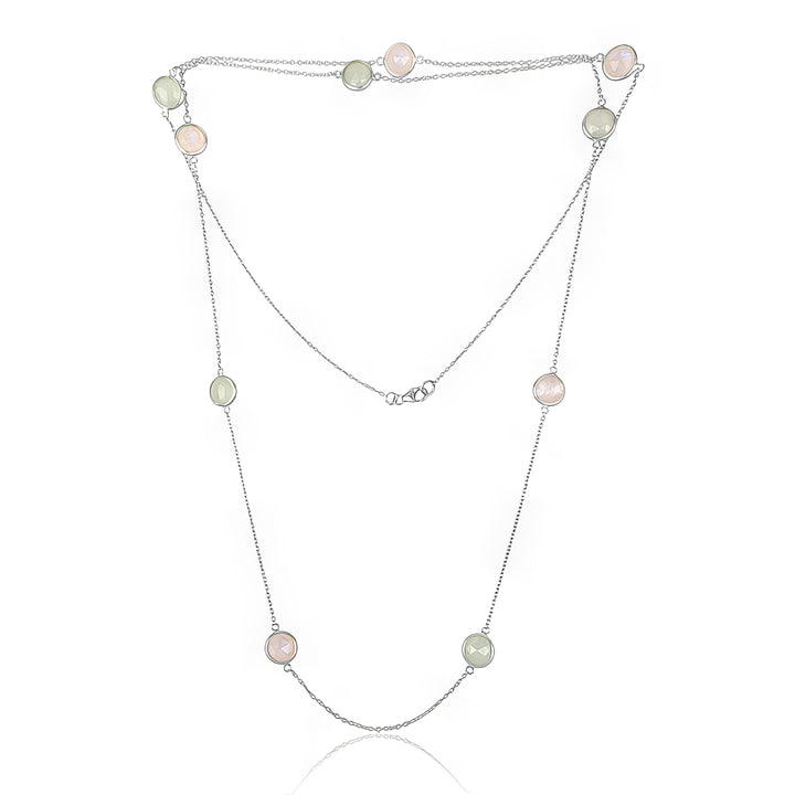 Moonstone Confeti Necklace Silver