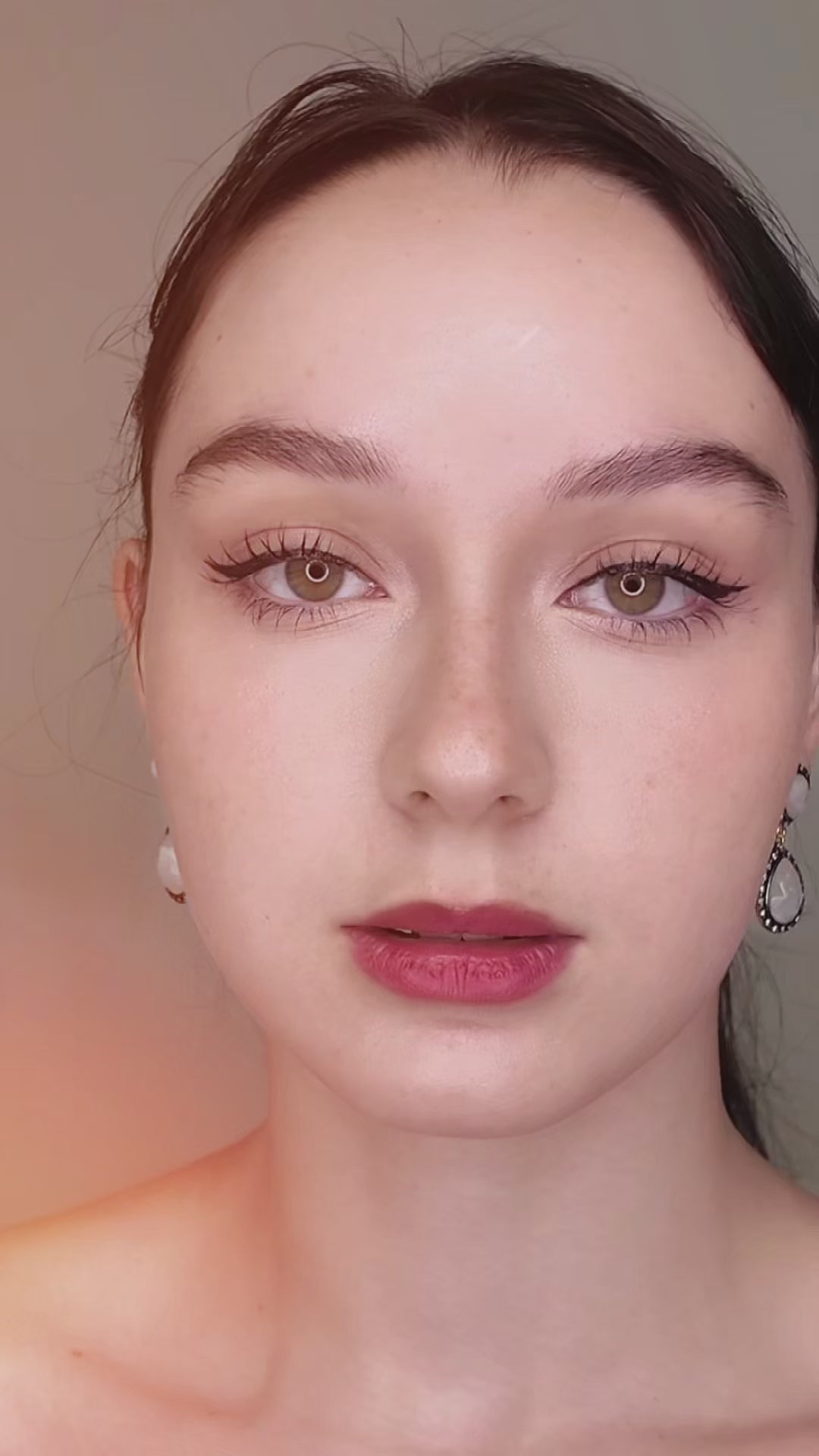 Rainbow Moonstone & Black Rhodium Sterling Silver Drop Earrings